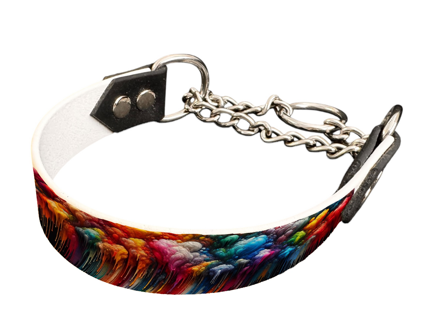 Martingale pour chien en BioThane® imprimé – Collection abstrait – 25mm