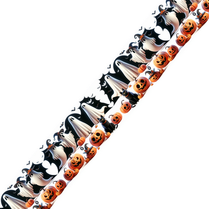 Collier double large pour chien en BioThane® imprimé – Collection Halloween– 38/25 mm