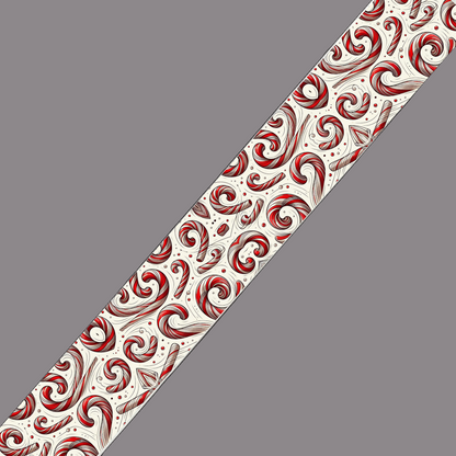 BioThane imprimé – Volutes Sucre d'Orge (édition Noël)