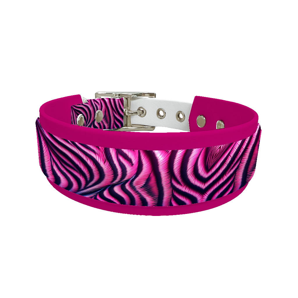 Collier double large pour chien en BioThane® imprimé – Collection fourrures et pelages – 25/19mm