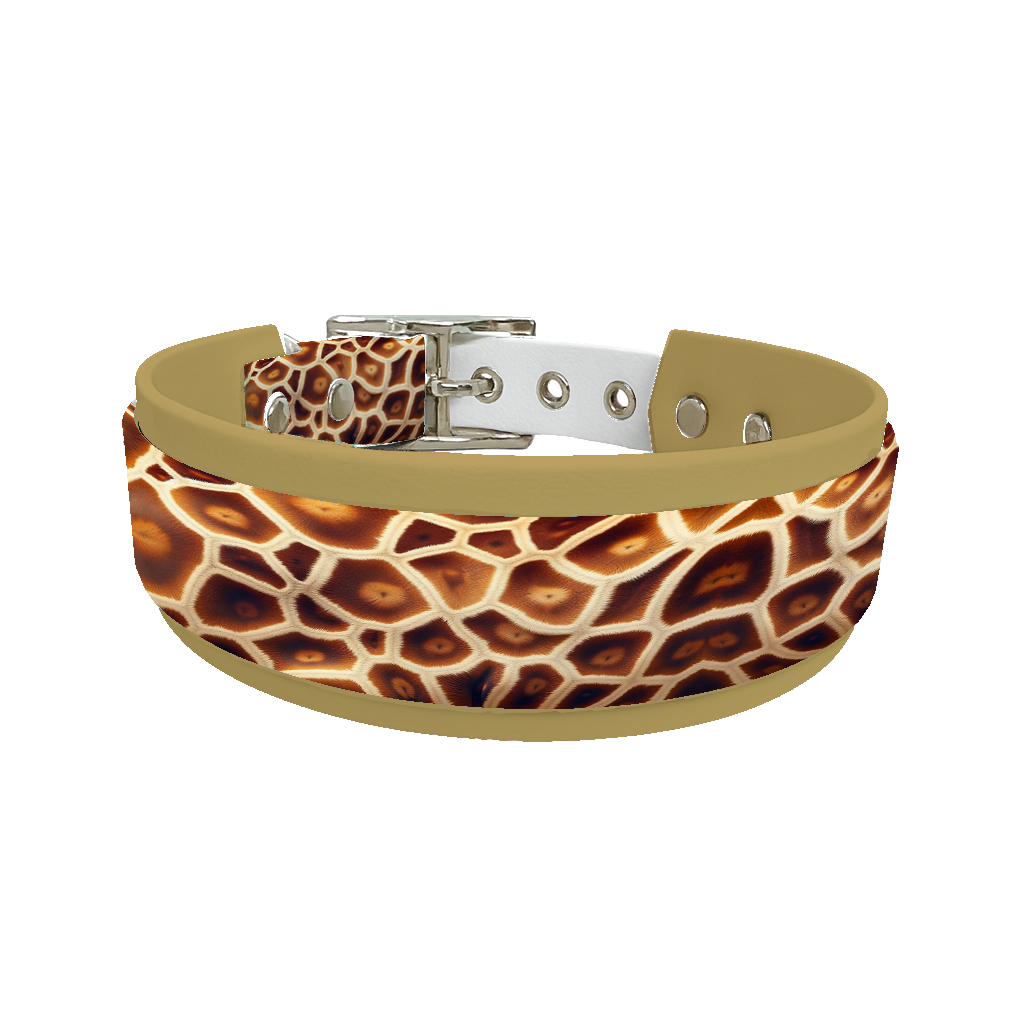 Collier double large pour chien en BioThane® imprimé – Collection fourrures et pelages – 25/19mm