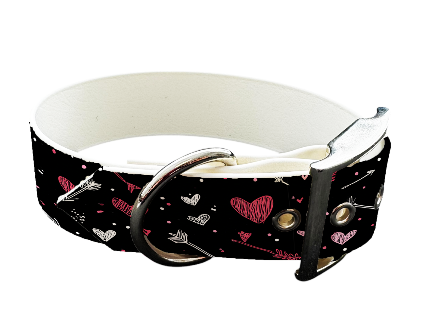 Collier pour chien en BioThane® imprimé – Collection Saint Valentin– 25mm