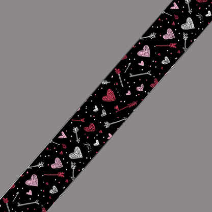 BioThane imprimé – Motif Cœurs & Flèches Saint-Valentin