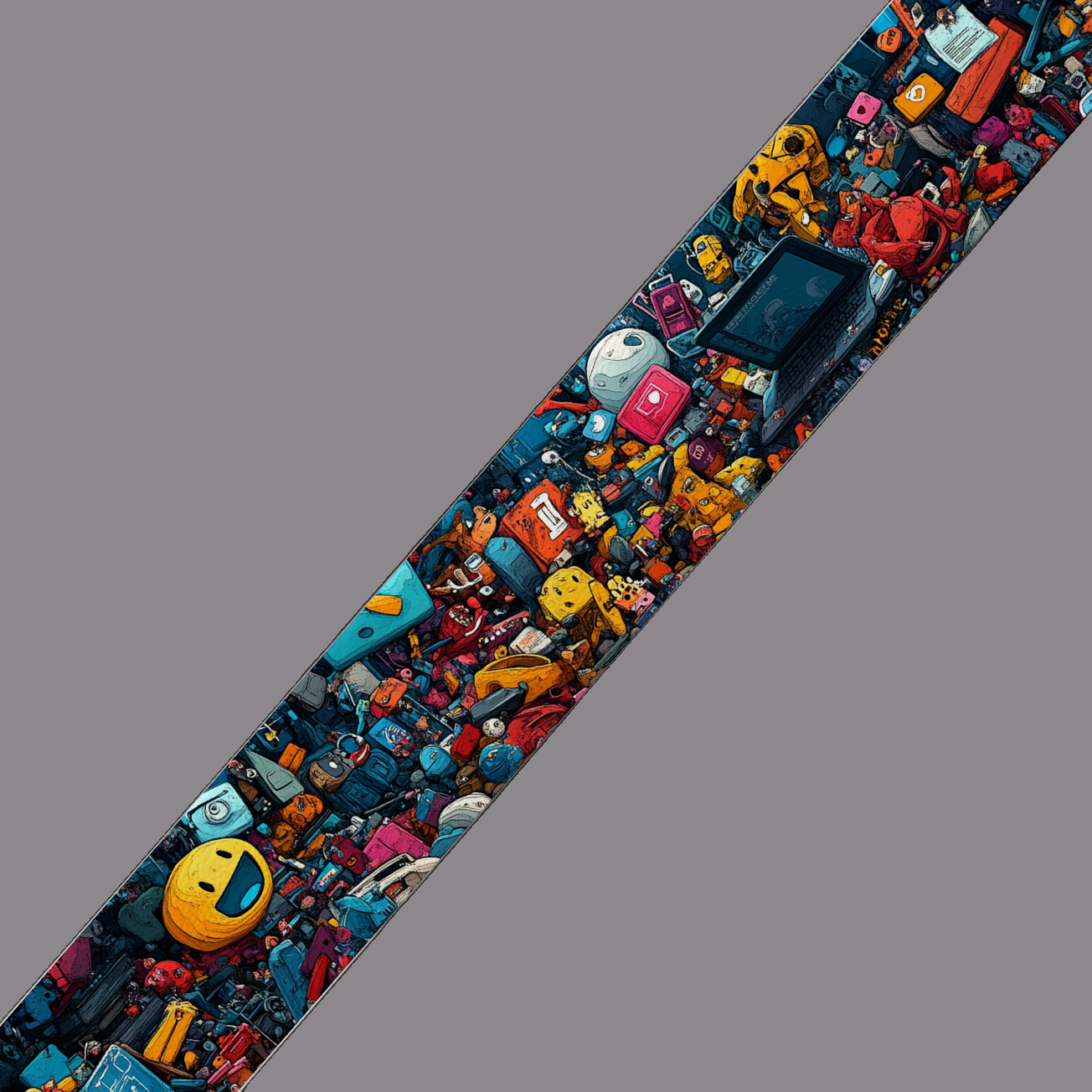 BioThane® imprimé - Motif "Pixel Pop Culture"