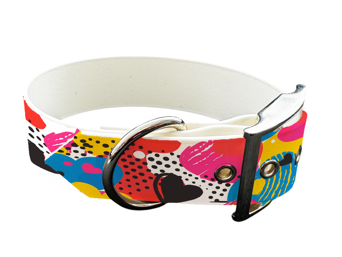 Collier pour chien en BioThane® imprimé – Collection Saint Valentin– 25mm