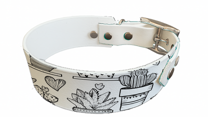 Collier bicolore large pour chien en BioThane® imprimé – Collection Saint valentin– 38/25 mm