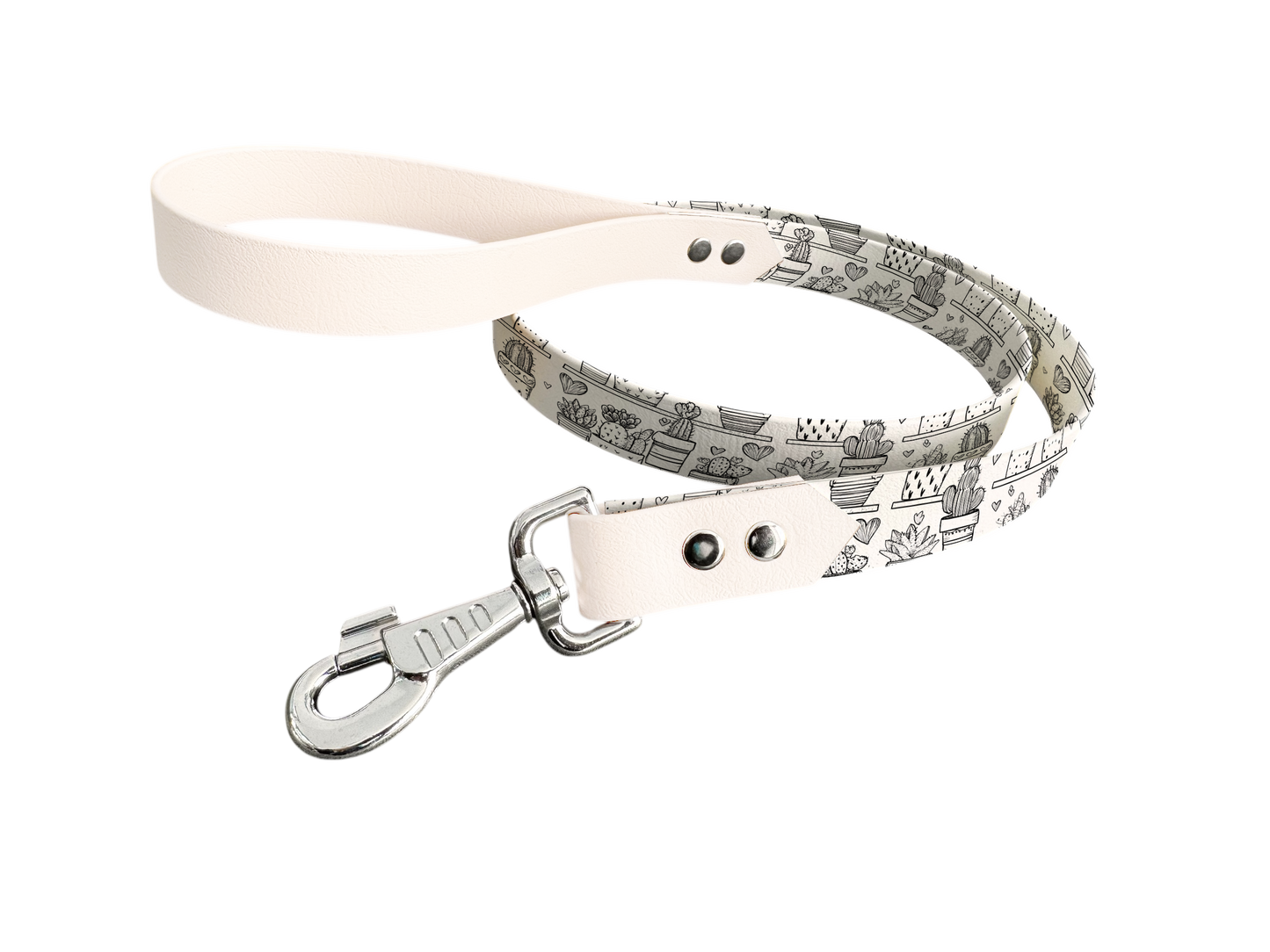 Laisse bicolore en BioThane® avec longe imprimée – Collection Saint Valentin- Coloris au choix