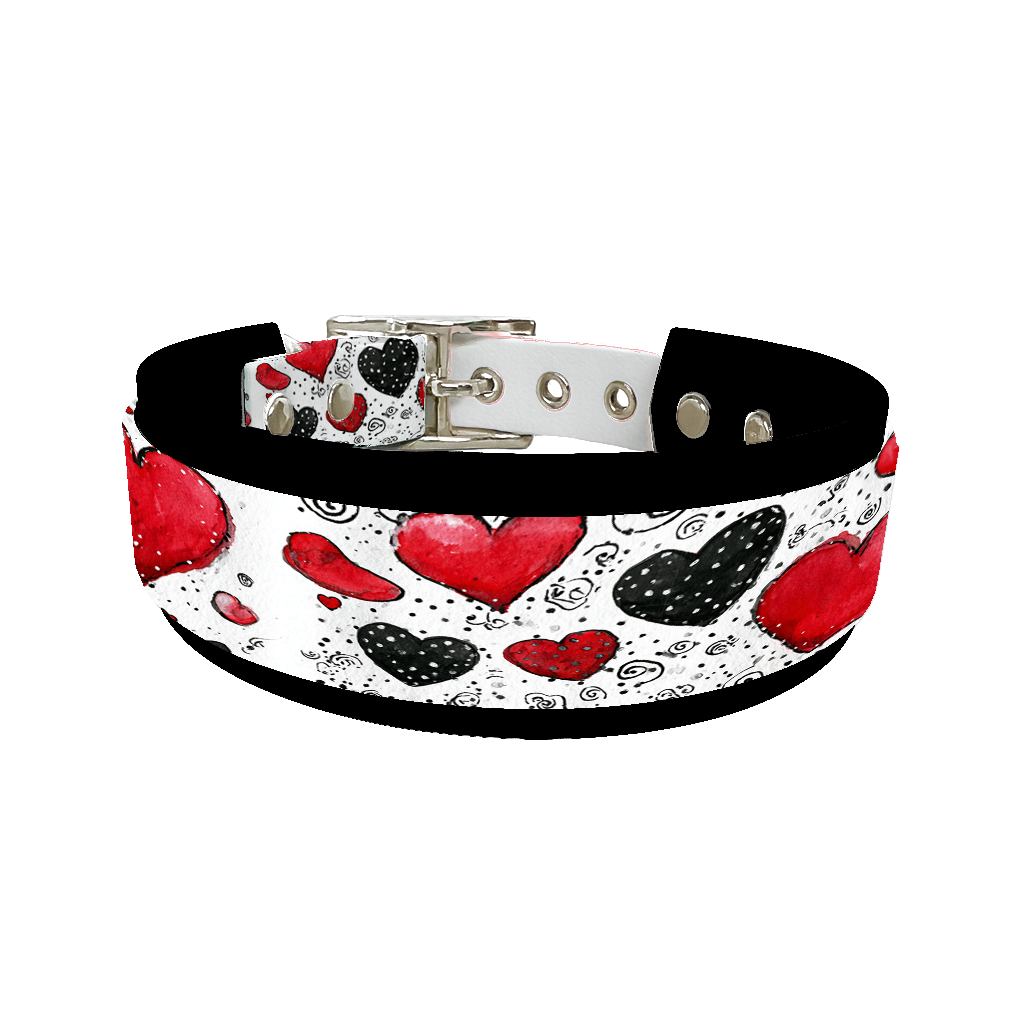 Colliers doubles pour chien – Collection Saint-Valentin (25 mm / 38 mm)
