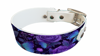 Collier bicolore large pour chien en BioThane® imprimé – Collection Saint valentin– 38/25 mm