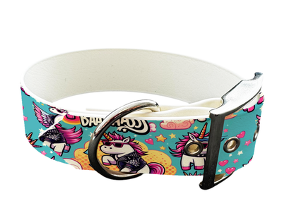 Collier large pour chien en BioThane® imprimé – Collection monstres et créatures imaginaires– 25mm