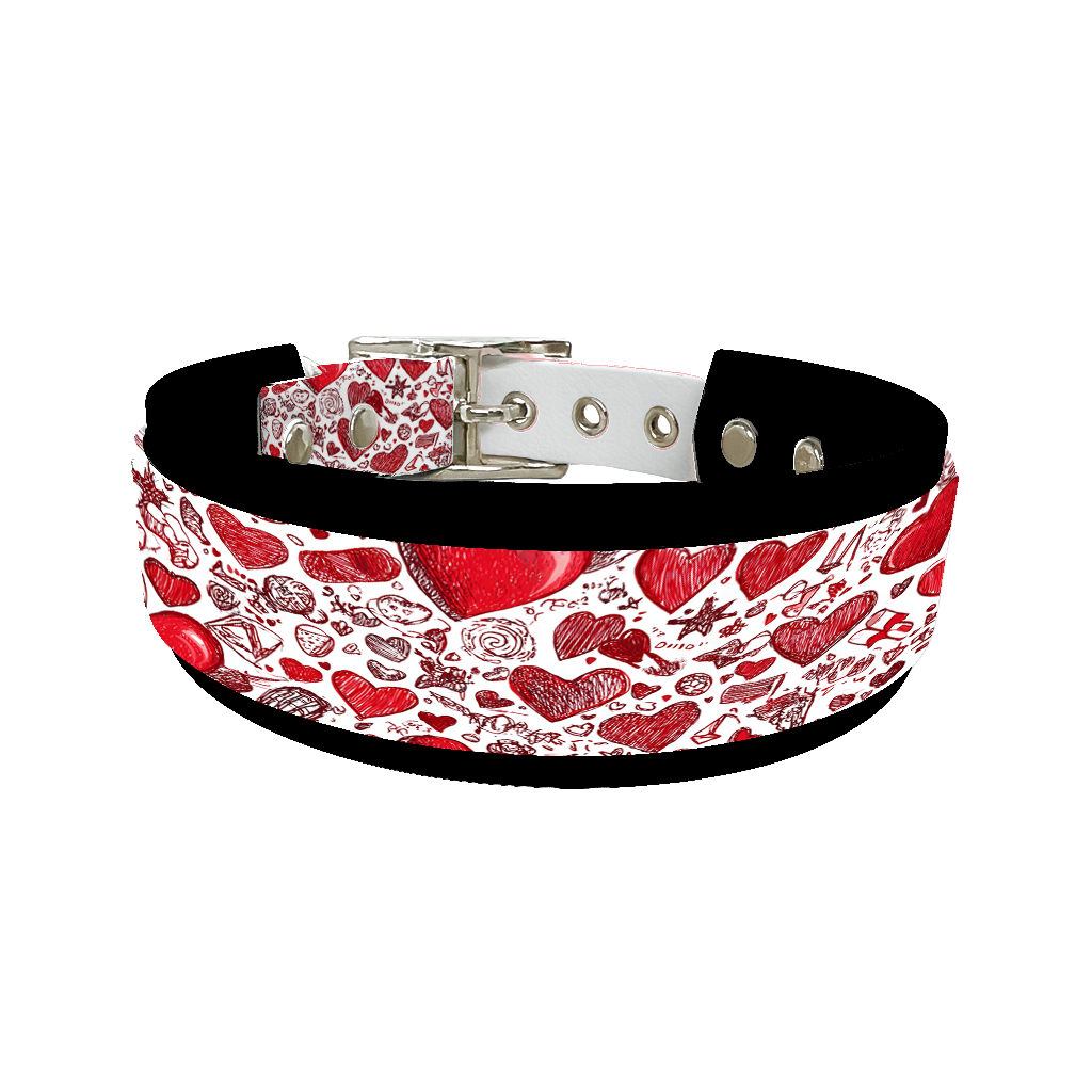 Colliers doubles pour chien – Collection Saint-Valentin (25 mm / 38 mm)