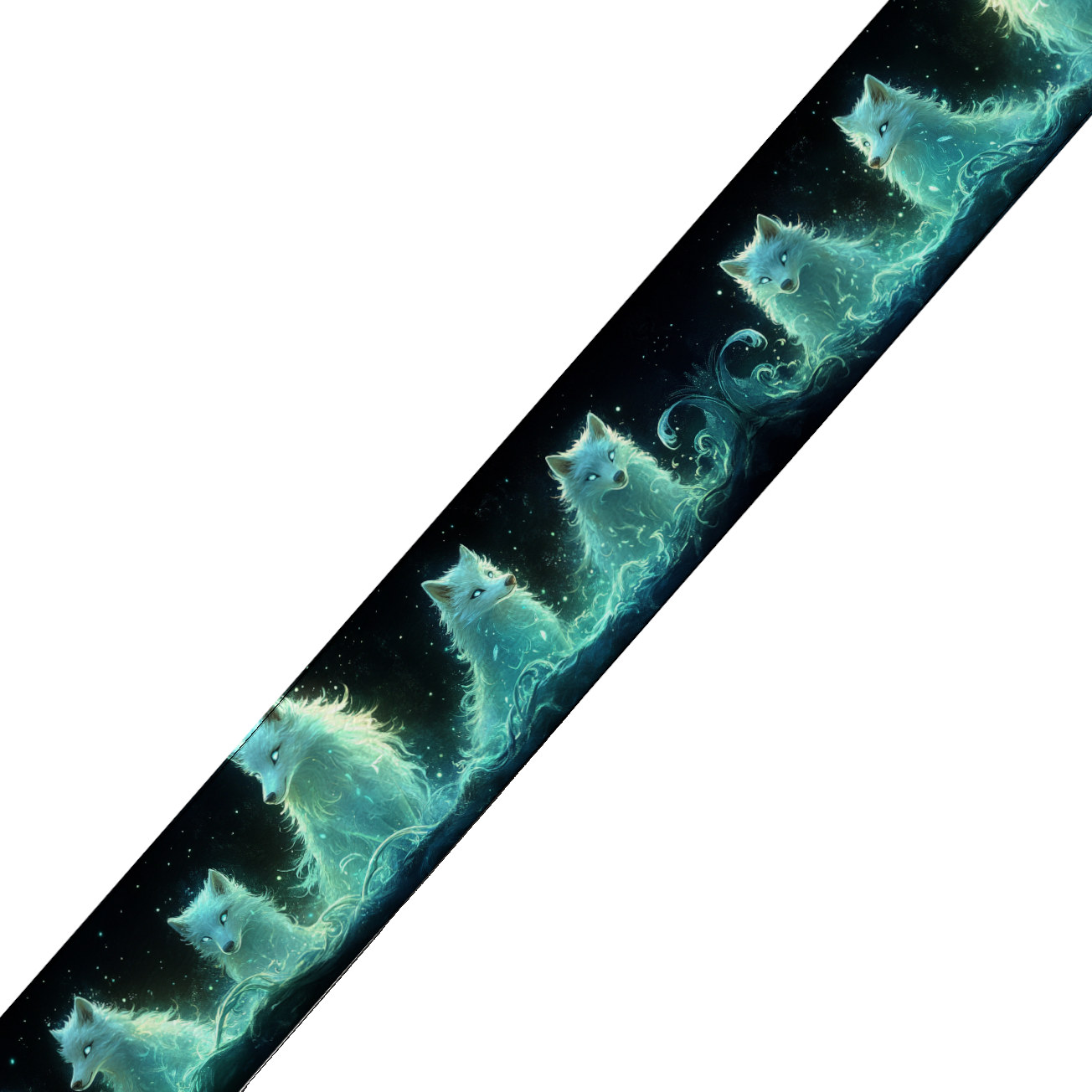 Collier double large pour chien en BioThane® imprimé – Collection animaux sauvages– 38/25 mm