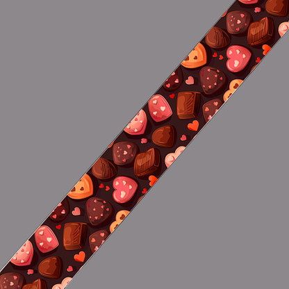 BioThane imprimé – Chocolats & cœurs gourmands