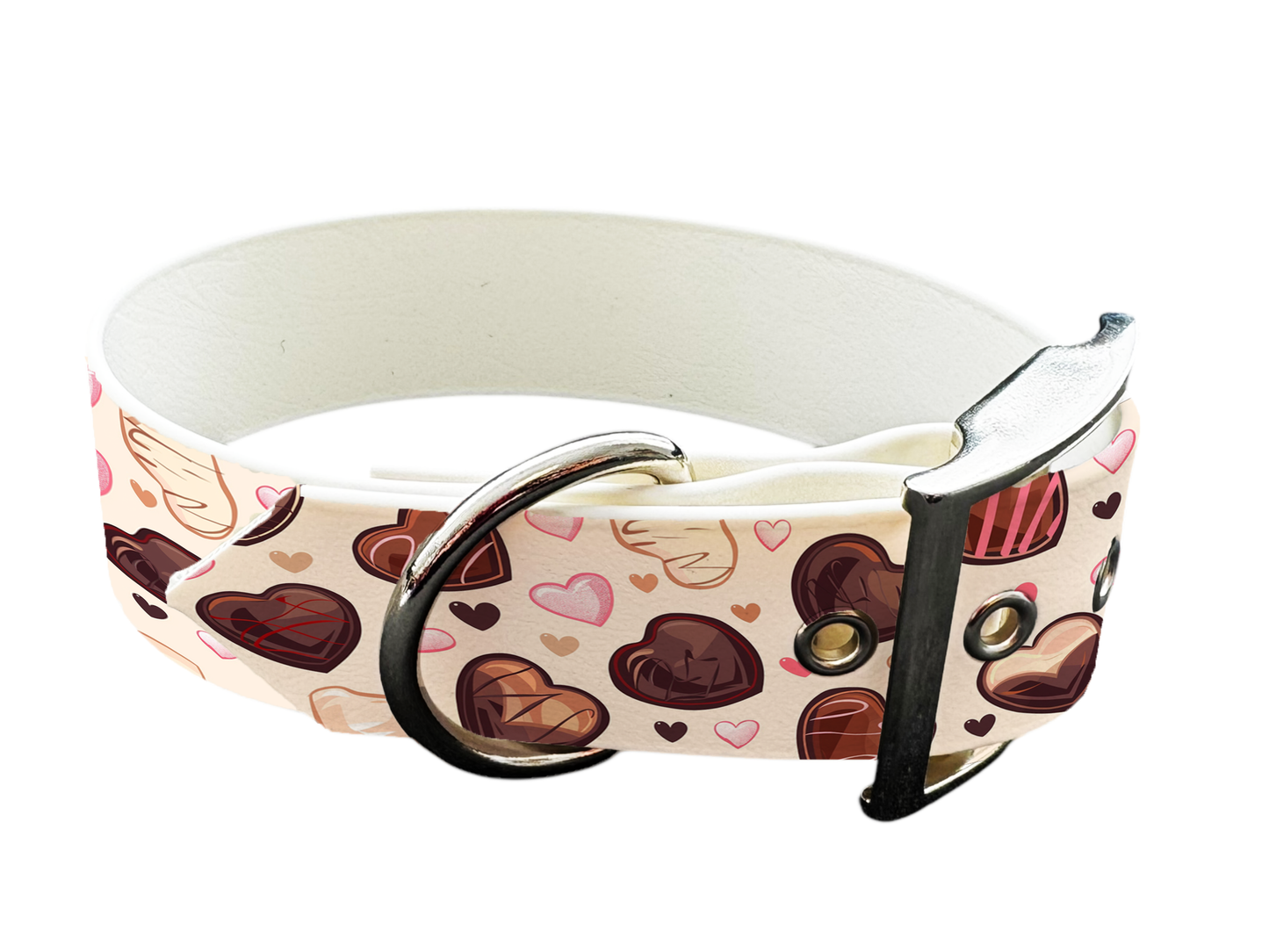 Collier pour chien en BioThane® imprimé – Collection Saint Valentin– 25mm