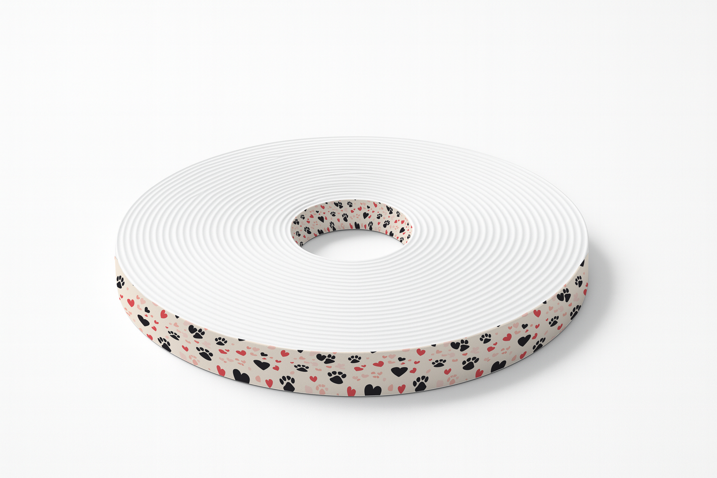 BioThane imprimé – Pattes & cœurs