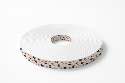 BioThane imprimé – Pattes & cœurs