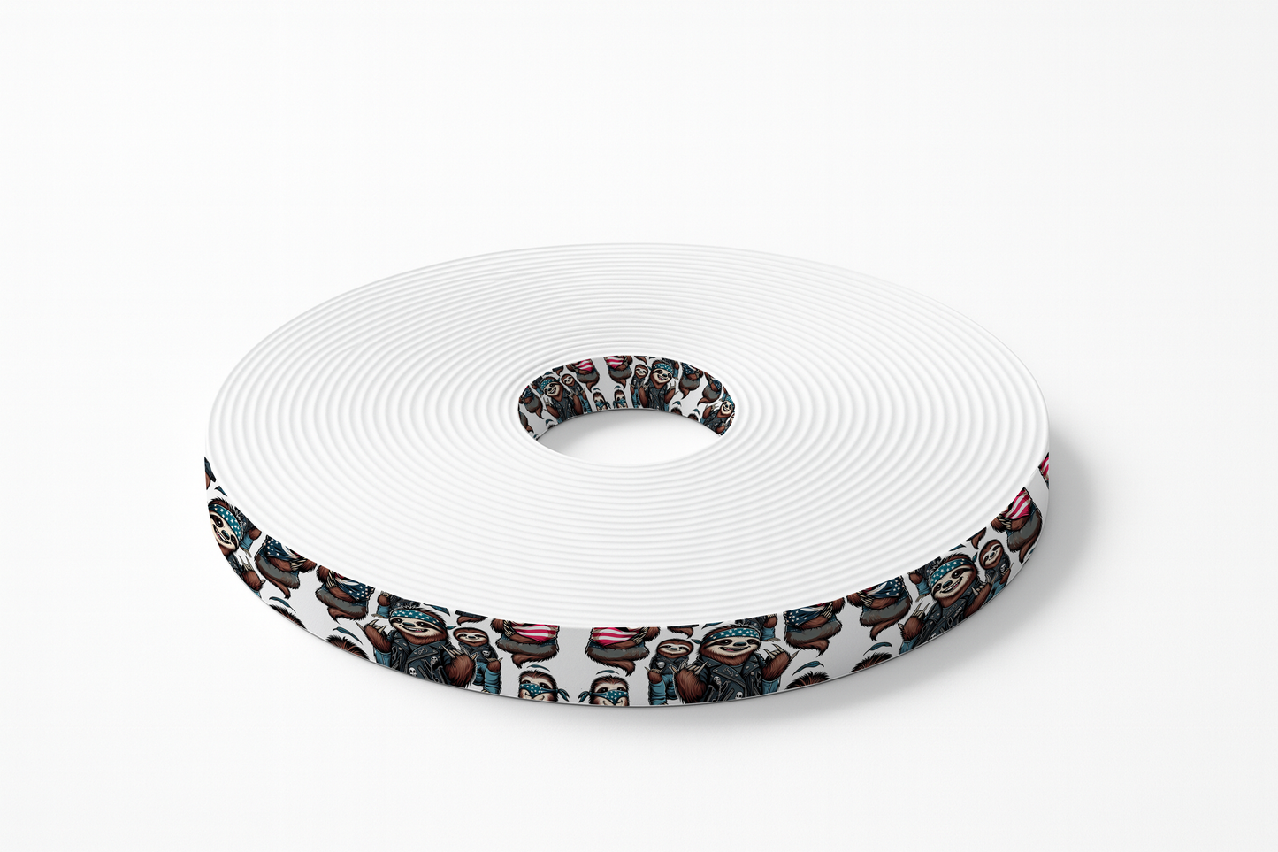 BioThane® imprimé – Motif Paresseux Biker