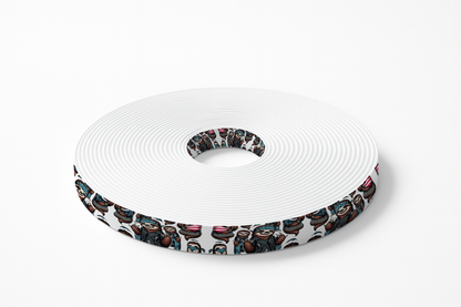 BioThane® imprimé – Motif Paresseux Biker