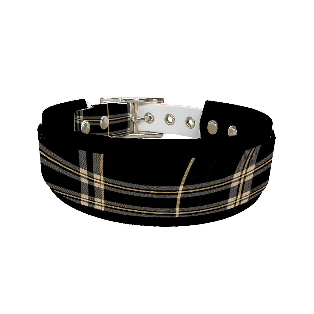 Collier double large pour chien en BioThane® imprimé – Collection tartan– 38/25 mm