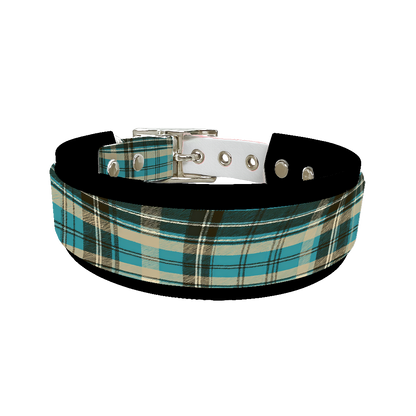 Collier double large pour chien en BioThane® imprimé – Collection tartan– 38/25 mm