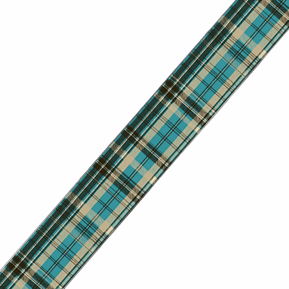 BioThane imprimé Tartan bleu canard & beige
