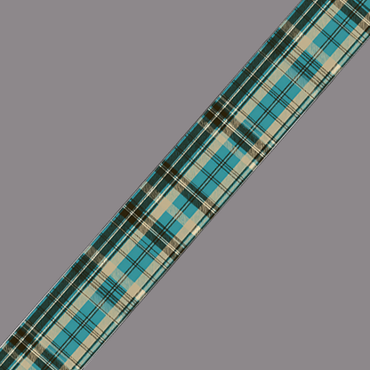 BioThane imprimé Tartan bleu canard & beige