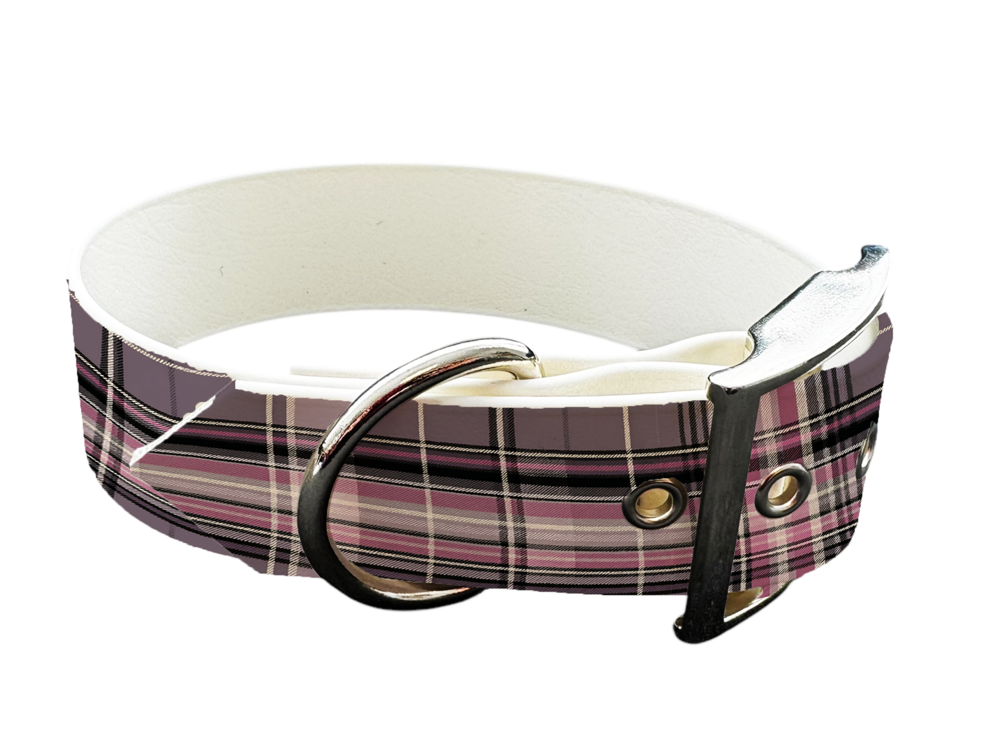 Collier large pour chien en BioThane® imprimé – Collection tartan – 25mm