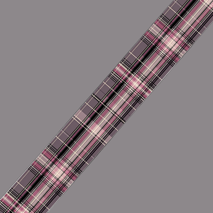 BioThane imprimé Tartan rose poudré & gris