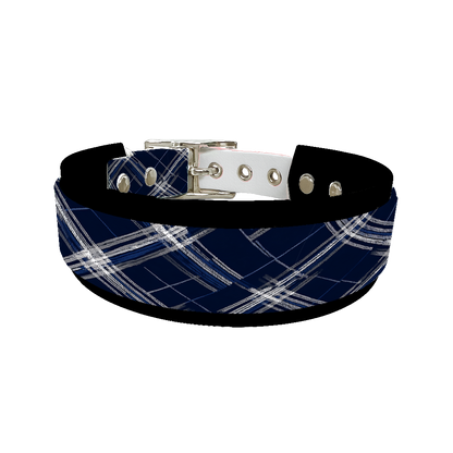 Collier double large pour chien en BioThane® imprimé – Collection tartan– 38/25 mm