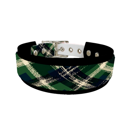 Collier double large pour chien en BioThane® imprimé – Collection tartan– 38/25 mm