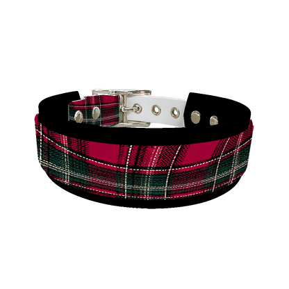 Collier double large pour chien en BioThane® imprimé – Collection tartan– 38/25 mm