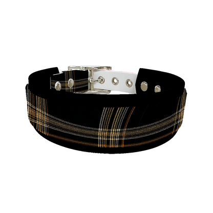 Collier double large pour chien en BioThane® imprimé – Collection tartan– 38/25 mm