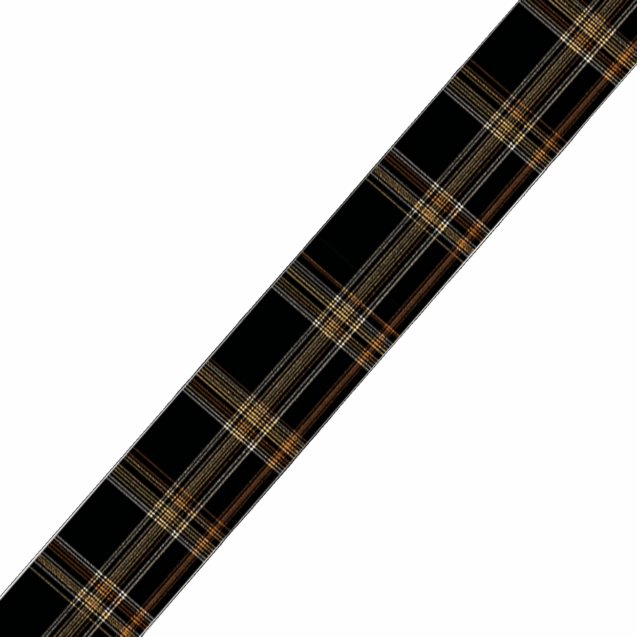 BioThane imprimé Tartan noir & doré