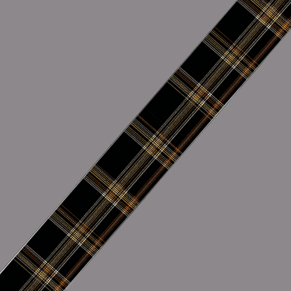 BioThane imprimé Tartan noir & doré