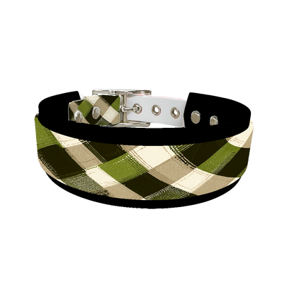 Collier double large pour chien en BioThane® imprimé – Collection tartan– 38/25 mm