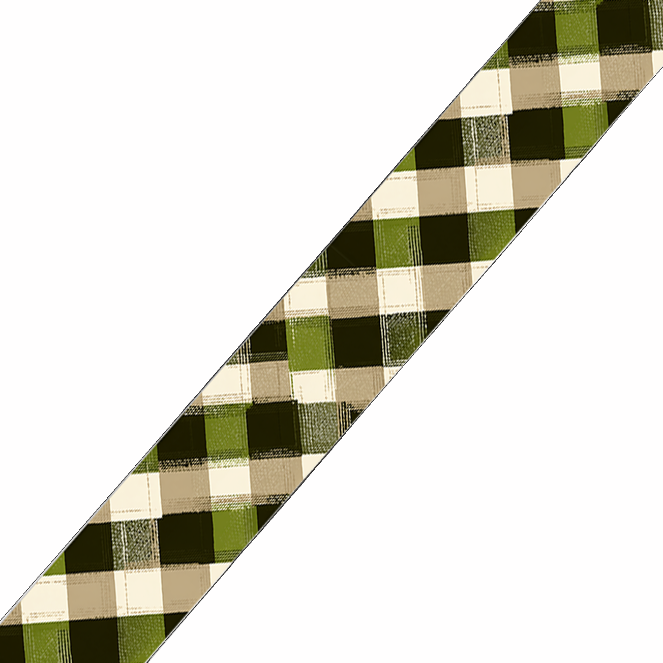 BioThane imprimé Tartan vert olive & beige