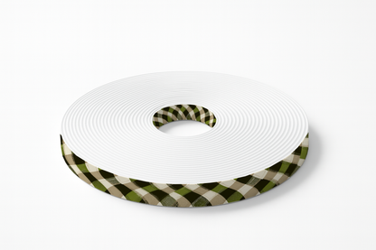 BioThane imprimé Tartan vert olive & beige