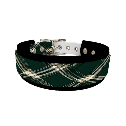 Collier double large pour chien en BioThane® imprimé – Collection tartan– 38/25 mm