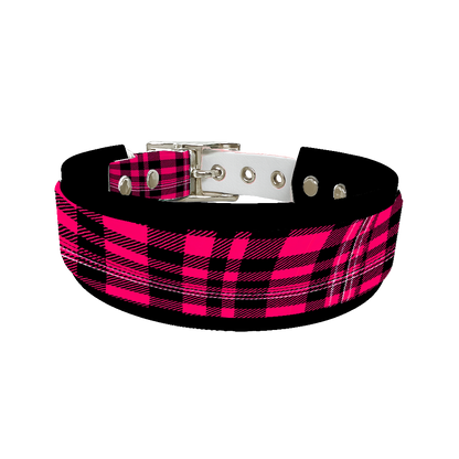 Collier double large pour chien en BioThane® imprimé – Collection tartan– 38/25 mm