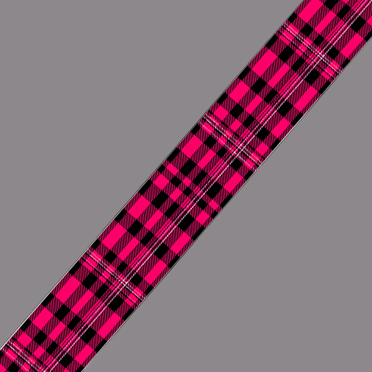BioThane imprimé Tartan rose fuchsia & noir