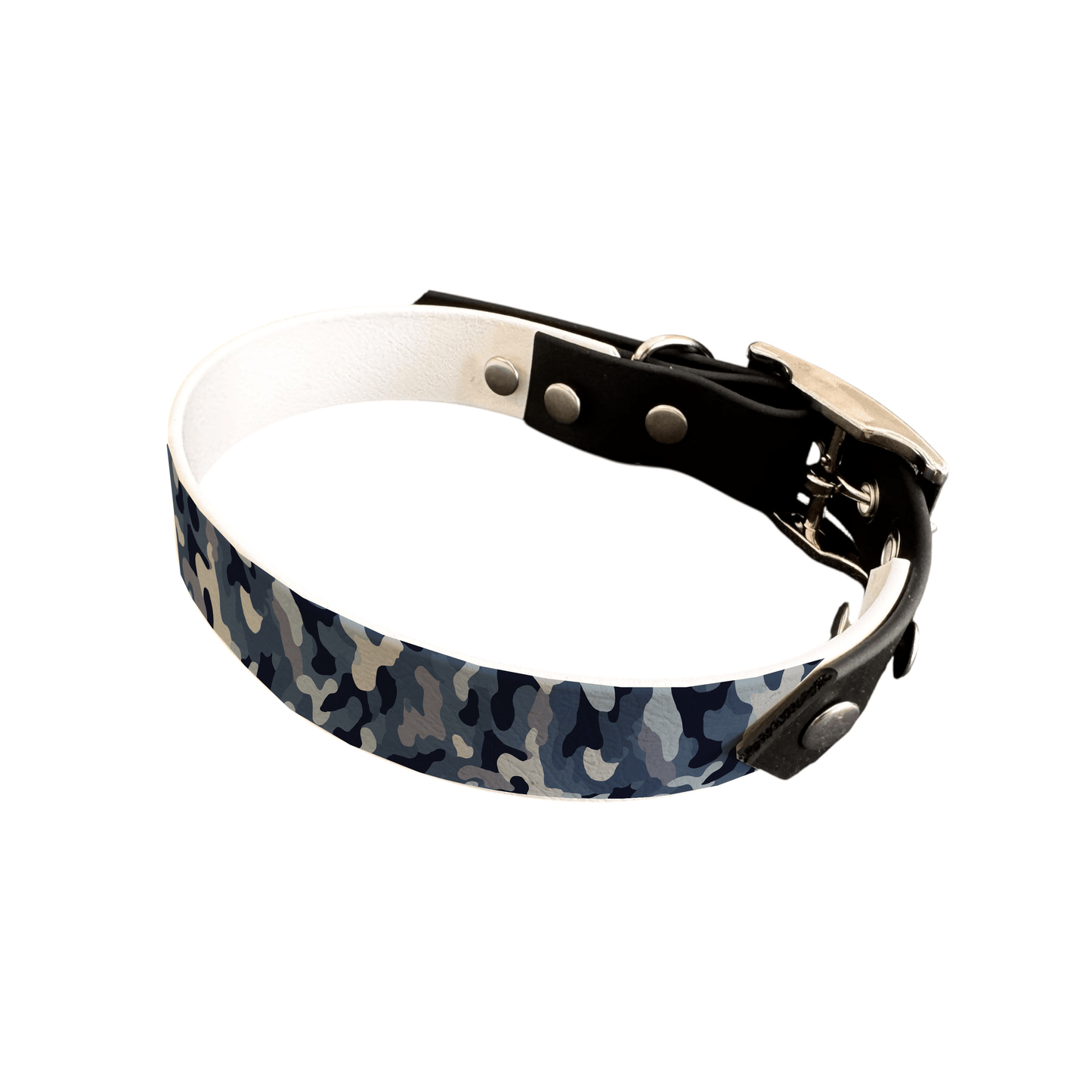 Collier bicolore large pour chien en BioThane® imprimé – Collection camouflage– 19 mm