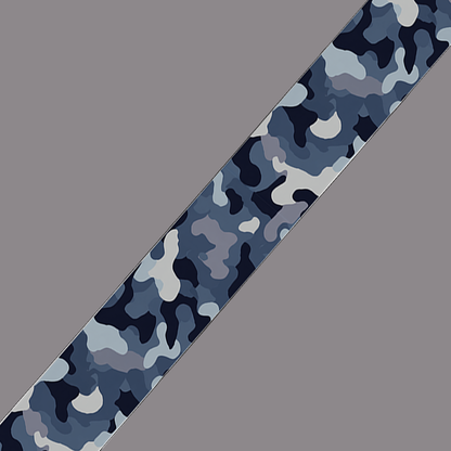 BioThane imprimé Camouflage bleu & gris