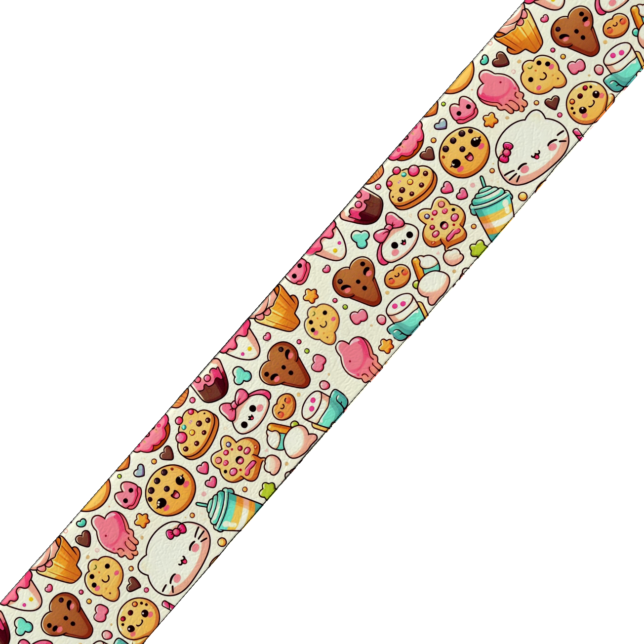Collier large pour chien en BioThane® imprimé – Collection gourmandise – 38mm