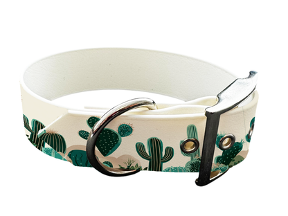 Collier large pour chien en BioThane® imprimé – Collection plantes et fleurs – 25mm