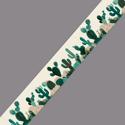 BioThane imprimé Cactus vert sur fond crème