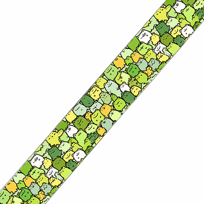 BioThane imprimé Petits monstres verts cartoon