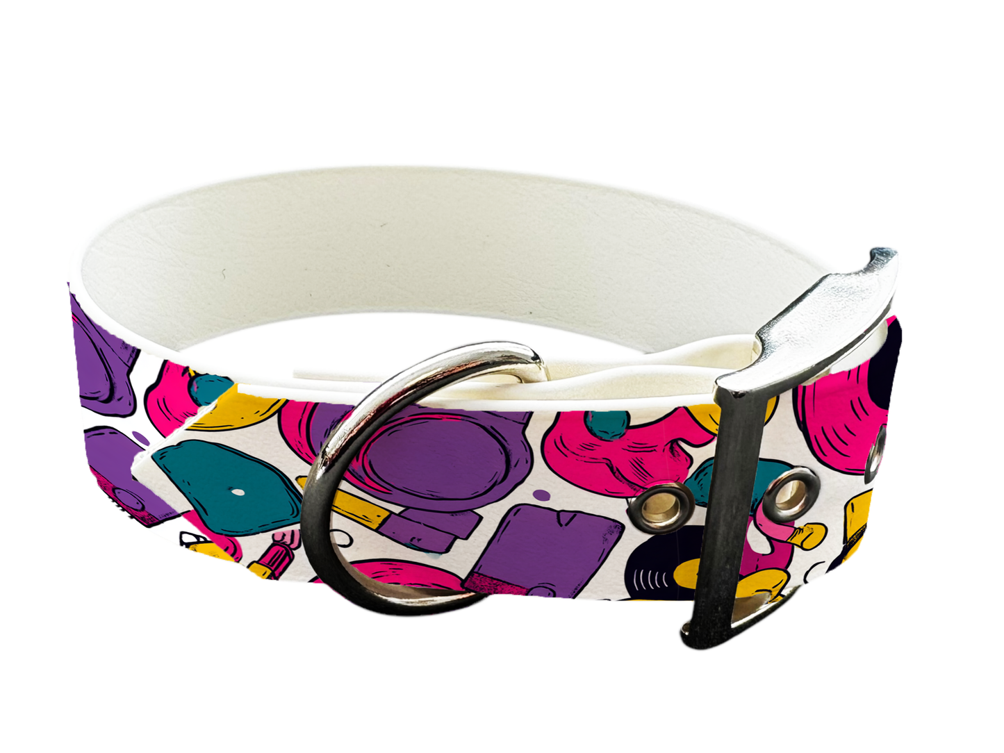 Collier large pour chien en BioThane® imprimé – Collection pop art– 25mm
