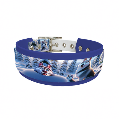 Collier double large pour chien en BioThane® imprimé – Collection chiens– 38/25 mm