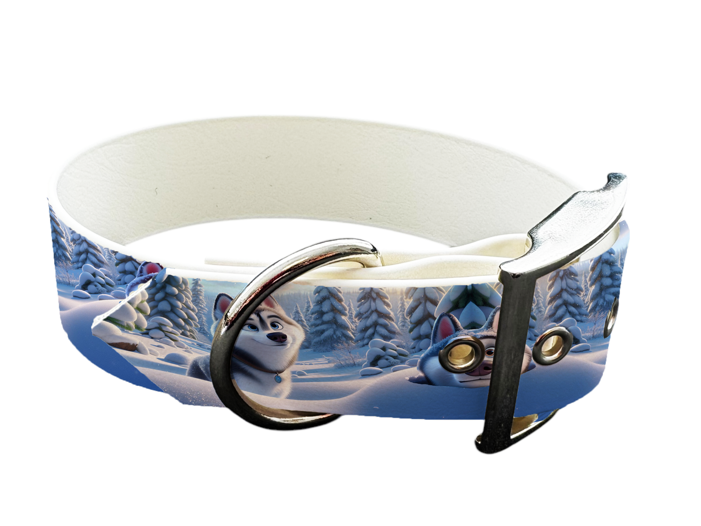 Collier large pour chien en BioThane® imprimé – Collection chiens– 38mm