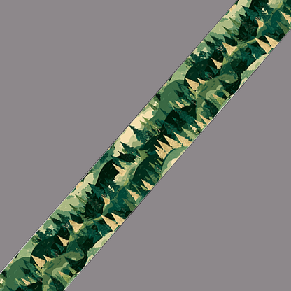 BioThane imprimé – Motif Feuillage camouflage forêt